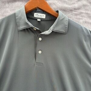 Peter Millar Summer Comfort Polo Mens L Gray Golf Shirt